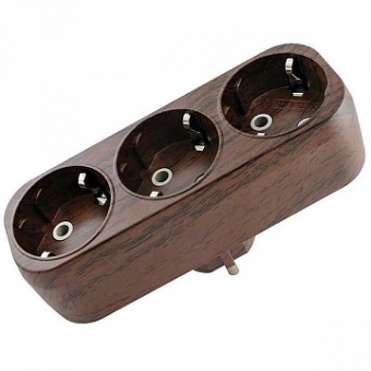 Колодка розеточная ЭКО 3-местный, с заземлением, бук, SQ1806-0081 SQ1806-0081 TDM